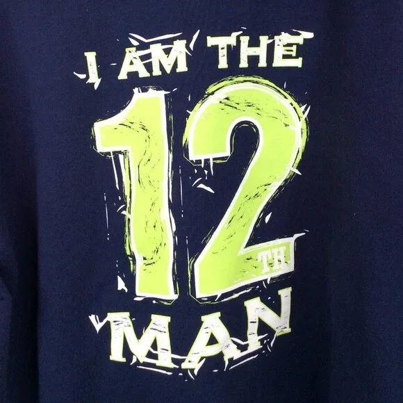 Hanes Seattle Seahawks Hoodie Sweatshirt Size 2XL Fan 12th Man Graphic NFL - Picture 4 of 6